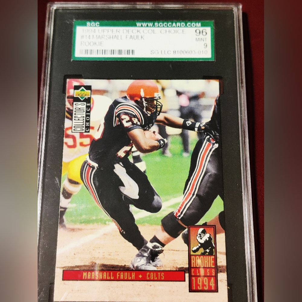 Marshall Faulk Rare Rookie Card SGC Rated 96!